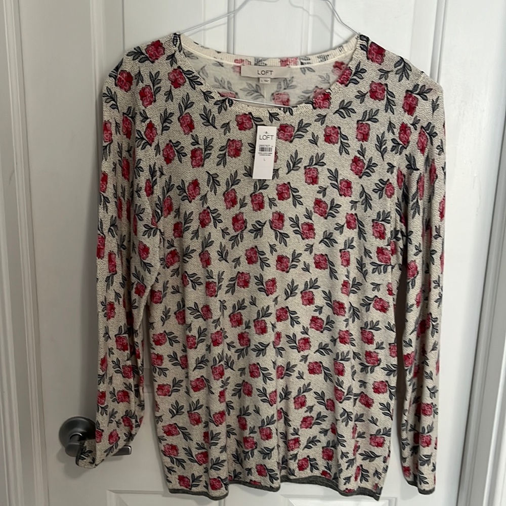 Loft brand new never worn floral lightweight blouse.